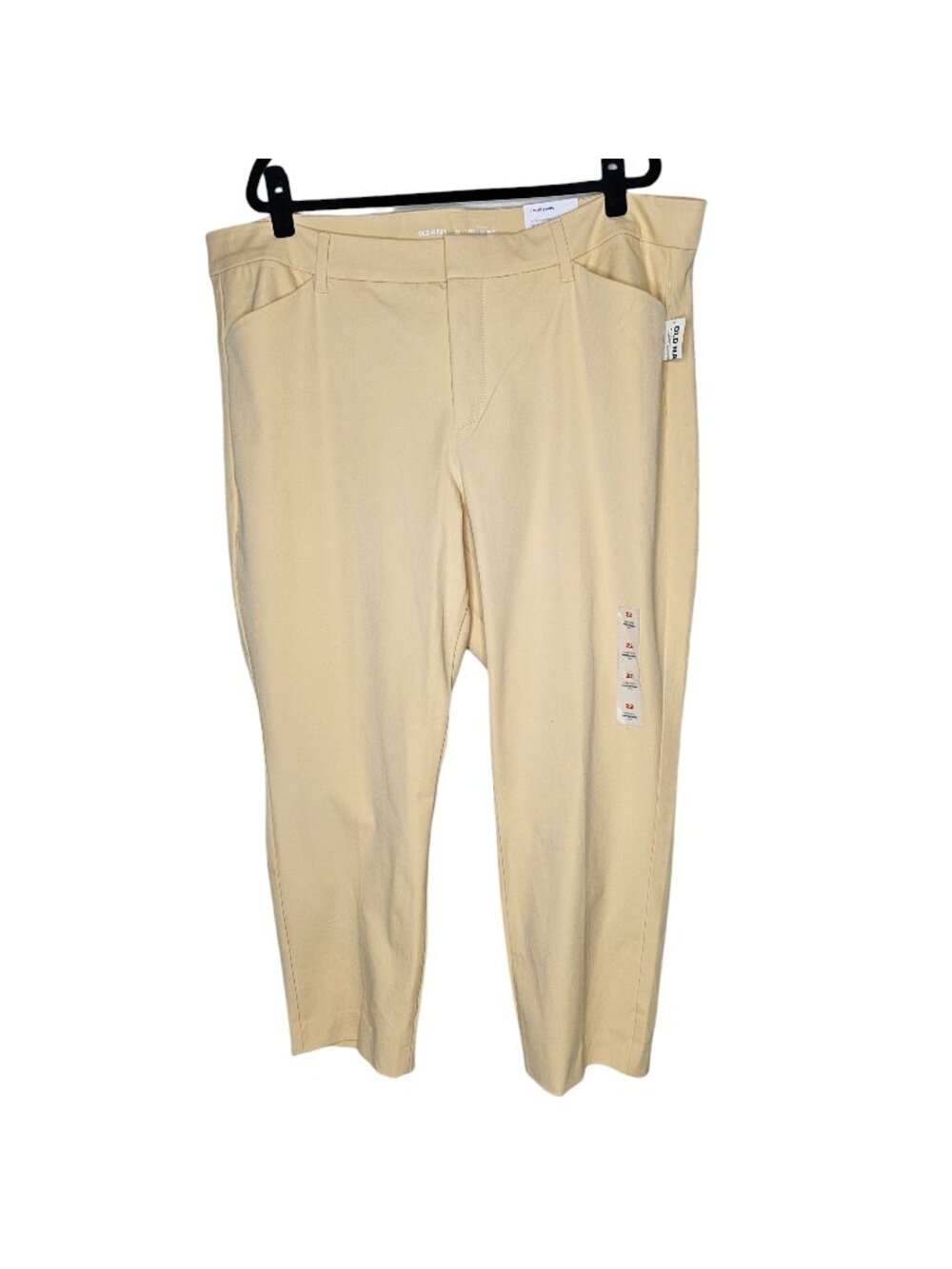 Old Navy 22 Skinny Pixie High Rise Stretch Pants Butter Yellow Office Career